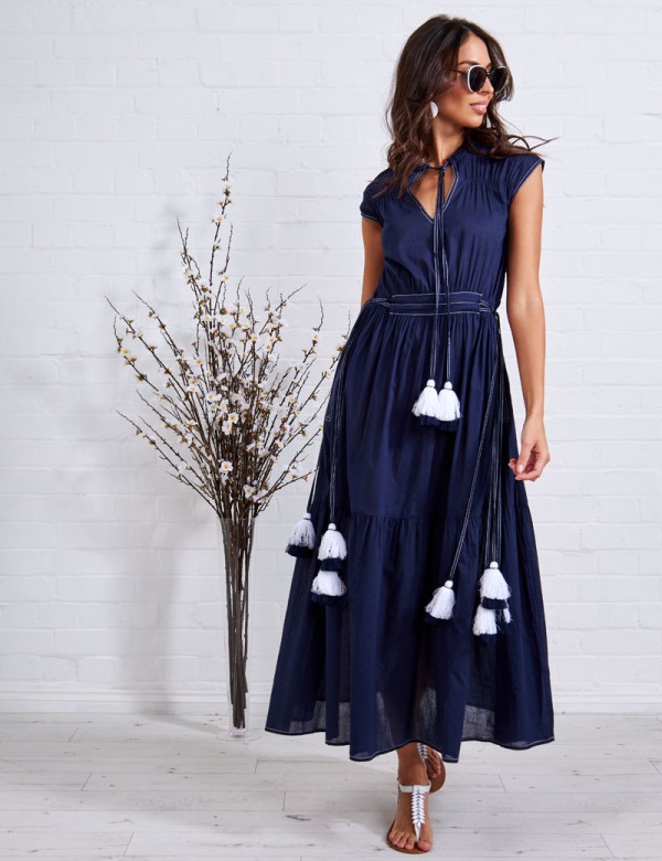 navy cotton dress