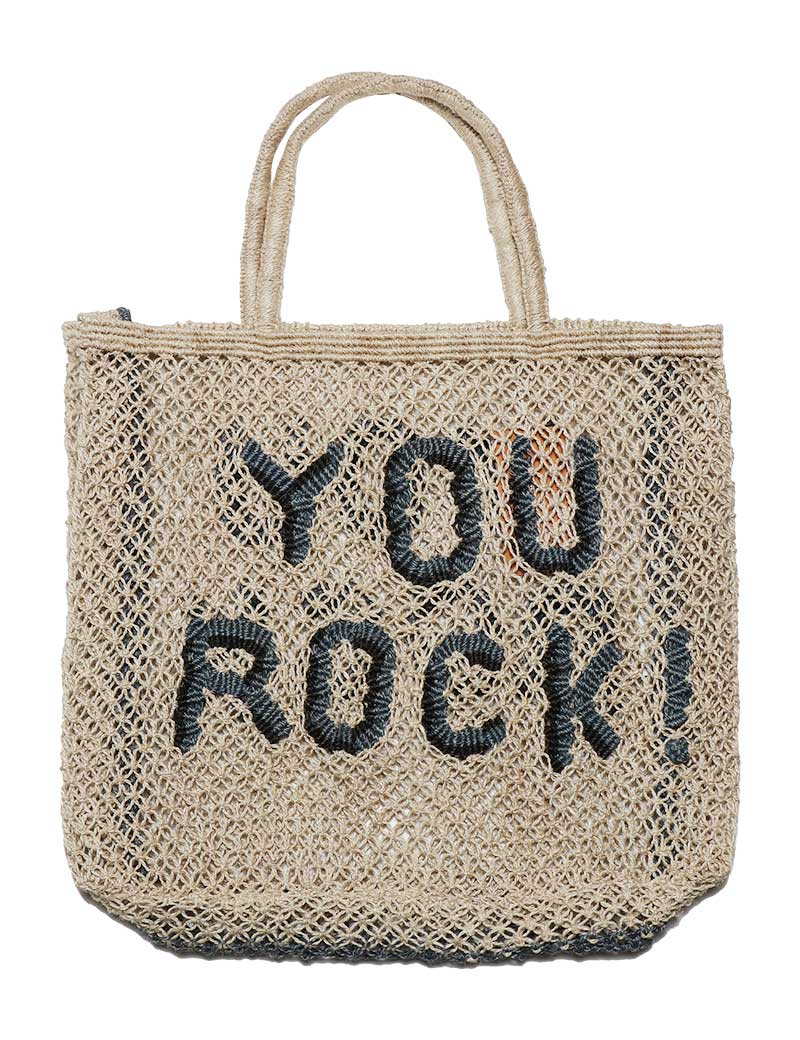 The Jacksons, Bags, The Jacksons You Rock Beach Tote Bag In Natural