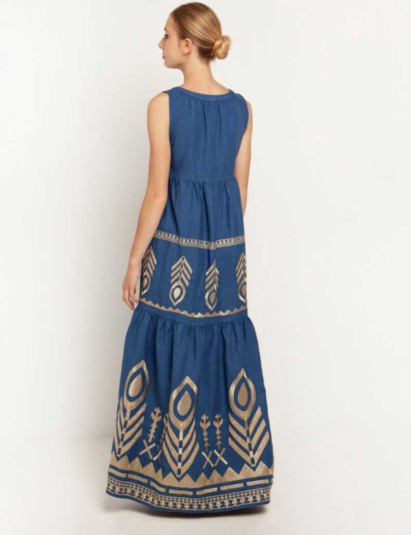 kori maxi blue dress