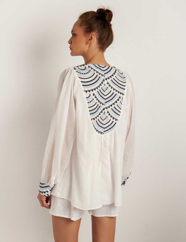 embroidered cotton blouse